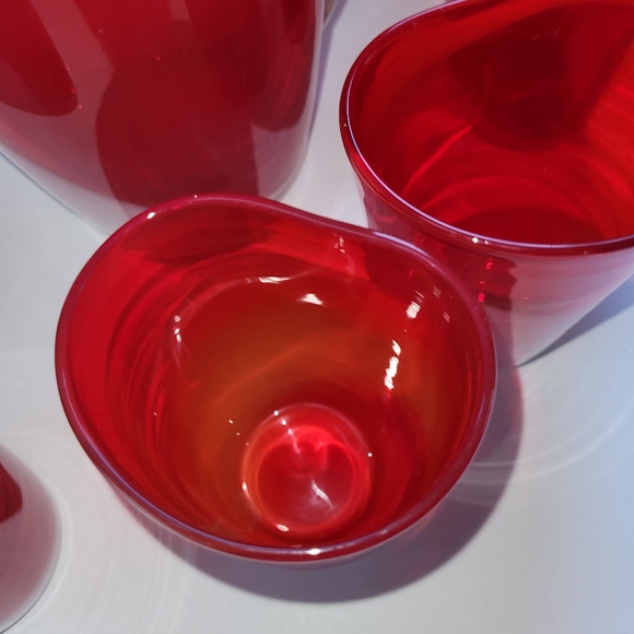 Vintage Fukuoka Japan  Multi-Glass Co. Pitcher and 6 glasses - Picture 8 of 14